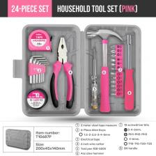 Hi-Spec домашний набор инструментов бытовой розовый многофункциональный набор инструментов для ручного ремонта молоток плоскогубцы винтовая рулетка домашний инструмент