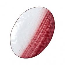 Блюдо керамическое Доляна «Космос», 31,5x22 см, цвет красный