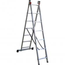 Двухсекционная лестница 2х7 метров Представляем вам надежную и удобную двухсекционную лестницу длиной 2х7 метров, которая станет незаменимым помощником в вашем доме или на даче. Эта лестница идеально подходит для выполнения различных работ на высоте, будь то покраска стен, установка светильников или выполнение других задач. Характеристики: - Длина одной секции: 1,98 м - Длина двух секций: 3,10 м - Вес: 6,3 кг - Толщина профиля: 1,25 мм - Ширина ступени: 25х25 мм - Толщина стенки ступени: 2 мм - Шаг лестницы: 28 см - Покрытие: обрезиненное для дополнительной безопасности и устойчивости Лестница выполнена из прочного материала, что обеспечивает ее долговечность и надежность в эксплуатации. Обрезиненное покрытие ступеней предотвращает скольжение, а ширина ступеней в 25 мм обеспечивает комфорт при подъеме и спуске. Шаг лестницы в 28 см позволяет легко и безопасно перемещаться между ступенями. С легким весом в 6,3 кг, лестница легко переносится и устанавливается в любом месте. Компактные размеры в сложенном состоянии делают ее удобной для хранения.