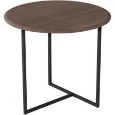 Стол журнальный Альбано акация/чёрный Mebelik (круглая столешница)