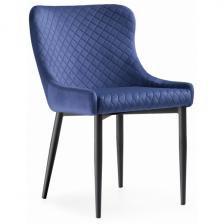 Стул Woodville на металлокаркасе Teo dark blue / black 15030