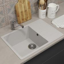 Мойка кухонная из камня Uperwood ECON UPd=506, 001, прямоугольная, цвет 001 белая матовая