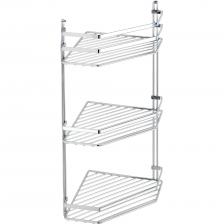 Полка угловая Teknotel 3 яруса хром