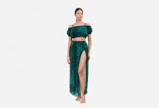 Костюм с юбкой Джанет зеленый лео ONE SIZE мл BALIBIKINI