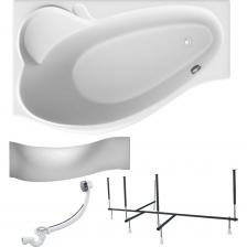 Ванна акриловая GRACIA 160х95 см, левый угол, 100% сантехнический акрил, 1MARKA в наборе 4в1: Ванна акриловая, панель фронтальная, усиленная стальная рама, слив-перелив хром 01гр1695лкп-уникальное сочетание комфорта и функциональности. Ванна имеет асимметричную форму купели, что обеспечивает высокую вместимость и позволяет полностью погрузиться в теплую воду. Большая глубина ванны предотвращает разбрызгивание воды, делая водные процедуры еще более приятными. Встроенный подголовник с ортопедической поддержкой шейного отдела позвоночника обеспечивает дополнительный комфорт во время купания. В углу расположено удобное притопленное сиденье-полка, которое может служить полочкой для хранения аксессуаров или использоваться для удобства и безопасности во время ванны. Ванна устанавливается на каркас, что обеспечивает ее устойчивость и надежность. Съемная фронтальная панель позволяет легко и быстро установить ванну в любом интерьере.