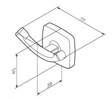 Двойной крючок для полотенец Am.Pm Gem (A9035600)
