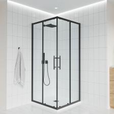 Душевой уголок Veconi Evo 300 B 120х90 см, профиль матовый черный, стекло прозрачное