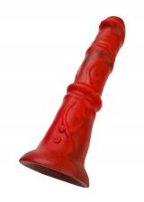 Вибратор Black&Red by TOYFA Monster Rex, силикон, красно-черный, 24,5 см
