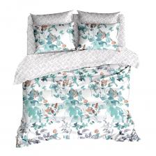 Комплект постельного белья 2-спальный бязь Melissa Ista мятно-серый с простыней 180х215 см