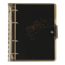 тетрадь на кольцах MESHU Black cat А5 120л клетка