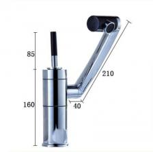 Смеситель для ванной Lucky Cat, хромированный, с поворотным изливом на 360 градусов, для раковины, смеситель горячей и холодной воды крана, ML-2740