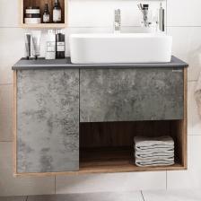 Тумба с раковиной Grossman Бруно 80 веллингтон, бетон