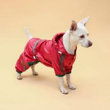 Комбинезон для собак, демисезонный, размер M (ДС 25-27, Ог 35-37, ОШ 27-29 см), красный