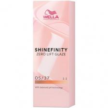 Wella Professionals Гель-крем краска Shinefinity, 05/37 карамельный эспрессо, 60 мл