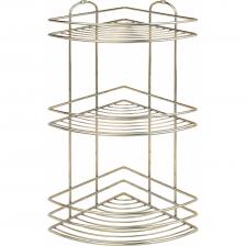 Полка угловая Teknotel 3 яруса золотистый 20x20x46 см