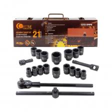 Набор инструментов ударных от бренда FORSTIME из 21 предмета в кейсе - предназначен для использования и эксплуатации как профессионалами, в условиях крупных производственно-ремонтных предприятий и станций, так и любителей. Профессиональные наборы инструментов FORSTIME отличаются от всех крепкими и ударостойкими металлическими кейсами, замками и петлями. Помогут в самостоятельном ремонте. Посадочный квадрат 3/4". Данный набор инструмента широко используется в автомобильной и промышленной отраслях, в гараже, в дороге, на даче и дома в быту ,где повреждение гаек и болтов является довольно распространенной проблемой. Он также может быть полезен в ремонтных и строительных работах.Для удобства хранения и транспортировки поставляется в прочном металлическом кейсе с защелками. Подходит для отечественных машин, и любых иностранных марок.