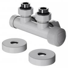 Узел нижнего подключения термостатический угловой Royal Thermo Design Pro 15мм М30х1,5 (Белый)