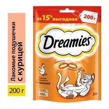 Лакомство для кошек Dreamies подушечки с курицей 200г