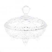 Доза на ножке Crystal Bohemia Pinwheel с крышкой 19 см