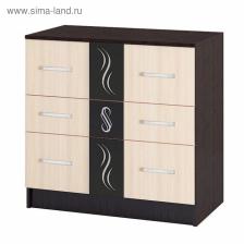 Комод напольный »Эрика», 850x430x827 мм, цвет венге/дуб молочный