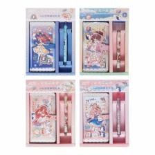 Записная книжка в подарочной коробке, А6, с фигурным хлястиком, обложка пвх, с ручкой «Аниме», МИКС