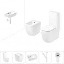 Комплексное предложение по специальной цене, включающее все необходимое для обустройства санузла / ванной комнаты. ГОТОВОЕ РЕШЕНИЕ ДЛЯ ТУАЛЕТНОЙ КОМНАТЫ Как правило, унитаз и биде устанавливаются рядом как по функциональным соображениям, так и для экономии места. Санитарный фарфор Lavinia Boho имеет более твердую и гладкую поверхность, нежели сантехнический фаянс. Система антивсплеск увеличивает гигиеничность использования изделия и делает уборку более быстрой и простой. Компактная подвесная раковина Lavinia Boho One (370 х 245 х 100) — оптимально подходит для небольших ванных комнат или гостевых санузлов. Дизайнерская сантехника изготовлена в едином стиле: изделия прекрасно дополняют друг друга и формируют органичный тандем с латунными сифонами, донными клапанами, выпусками, угловыми вентилями и элегантными аксессуарами.  