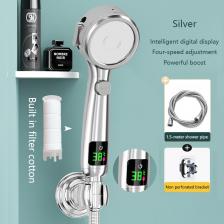 Насадка для душа высокого давления Xiaomi, водосберегающая насадка для душа, регулируемый распылитель под давлением, светодиодный цифровой дисплей температуры, ванная комната