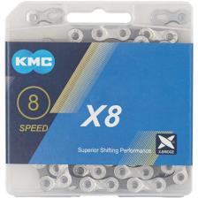 Цепь велосипедная на 8 скоростей "KMC", 116 звеньев, с замком