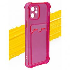 Чехол для карты на Apple iPhone 11 / чехол на айфон 11 прозрачный розовый