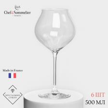 Бокалы для вина Chef&Sommelier MACARON, 500 мл, хрустальное стекло, 6 шт.
