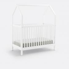Кроватка с решеткой из массива сосны Spidou 60 x 120 см белый