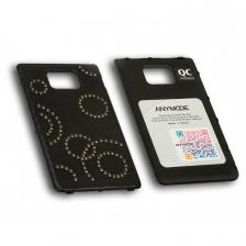 ACS-L954A3 Чехол-панель Anymode Swarovski Crystal Cover для Samsung GALAXY S II (I9100), черный с декором "Окружности" (кожа/пластик)