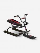 Снегокат Игрушка Nika Snowdrive СНД3 граффити на черном, Черный