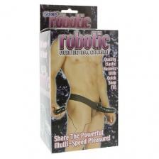 Seven Creations Фаллопротез с вибрацией Robotic Male Strap-On Black, PG77CFV-BLK BX GP 25 см черный 4.5 см 15 см 320 г