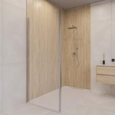 Душевая стенка RGW 80х190 352205508-11 хром, стекло прозрачное