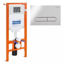 Комплект Инсталляция BelBagno BB002-80 + Кнопка Prospero BB005-PR-CHROME хром глянцевый