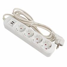 EKF UBA16-2USB-4-02i Удлинитель Эксперт 4 гнезда 2 метра 16А/3,5кВт с 2 USB 2,1А 1 шт