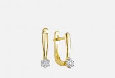 Серьги Золотые Бриллиант 2 шт VESNA JEWELRY