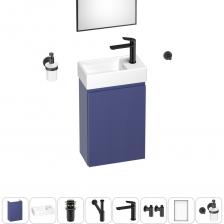 Комплект подвесной тумбы с раковиной для ванной и туалета Wellsee WC Area в наборе 9 в 1 20216949R