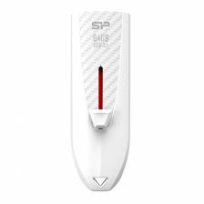 Флешка USB Silicon Power Blaze B25 64ГБ, USB3.0, белый [sp064gbuf3b25v1w]