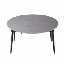 Круглый обеденный раздвижной стол со столешницей из керамогранита Xiaomi 8H Jun Telescopic Rock Board Dining Table 1.35х1.35 m/0.8 х0.75 m Grey (YB4)