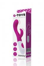 Изящный вибратор с клиторальным лепестком и стимуляцией точки G TOYFA A-Toys Nessy – розовый