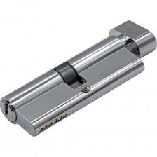 Механизм цилиндровый 80 мм, CP, ключ-вертушка, перф. ключ. Цилиндровый механизм — "личинка", разновидность механизма секретности (МС) замка, рабочей частью которого является цилиндр, который может быть повёрнут в корпусе только тогда, когда в скважину внутри цилиндра вставлен штатный (свой) ключ. Используется в цилиндровых замках и защёлках для запирания входных и межкомнатных дверей.