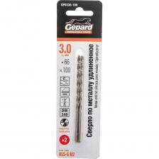 Сверло спиральное удлиненное по металлу 2 шт, 3x66x100 мм, HSS-G Gepard GP0330-100 предназначено для сверления отверстий в конструкционных углеродистых и легированных сталях, цветных металлах, чугуне, твердом пластике. Изготовлено из высококачественной быстрорежущей стали с вышлифованным профилем. Выход стружки легче, температура нагрева и биение сверла в патроне меньше, стойкость режущей части выше. Подточка поперечных режущих кромок позволяет начинать сверление без предварительного засверливания центрирующим сверлом или кернения. Марка стали: М2 (соответствие Р6М5). Тип обработки поверхности сверла: полированное. Метод изготовления: фрезеровка c уже вышлифованным профилем (fully ground). Класс точности: А. Внимание, изображение товара может отличаться от реального! Верные параметры указаны в технических характеристиках товара.