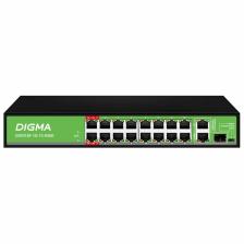 Коммутатор Digma DSP216F-1G-1C-R300 (L2) 16x100Мбит/с 1x1Гбит/с 1xКомбо(1000BASE-T/SFP) 16P 107751