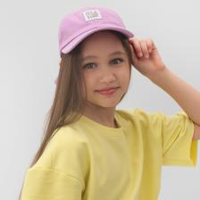 Кепка для девочки MINAKU It's a nice day, сиреневая, размер 52