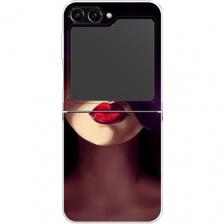 Чехол на Samsung Galaxy Z Flip 5 / Самсунг Галакси Зет Флип 5 с принтом Красные губы