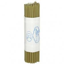 Свечи воскосодержащие (60% воска) 1 кг, № 20 (50 шт.), диаметр 10 мм.