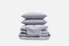 комплект постельного белья Ранфорс, серый, двуспальный 2-спальный мл АТМОСФЕРА