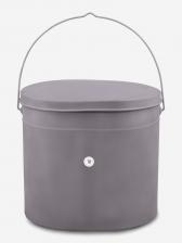 Котелок высокий 10,0 л титан с крышкой Роза ветров, Серый